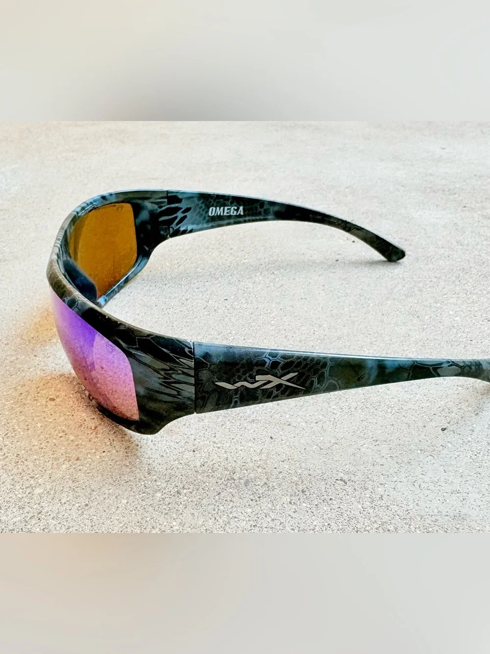 WILEY X OMEGA Polarized Mirror Lens Wrap Around Sunglasses WX Z87-2+